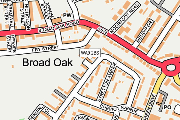 WA9 2BS map - OS OpenMap – Local (Ordnance Survey) WA9 2BS map - OS OpenMap – Local (Ordnance Survey)