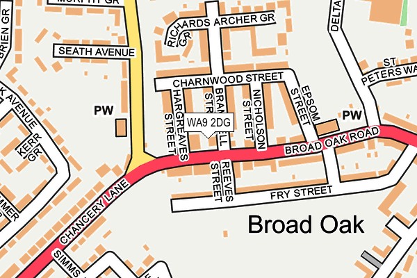 WA9 2DG map - OS OpenMap – Local (Ordnance Survey) WA9 2DG map - OS OpenMap – Local (Ordnance Survey)