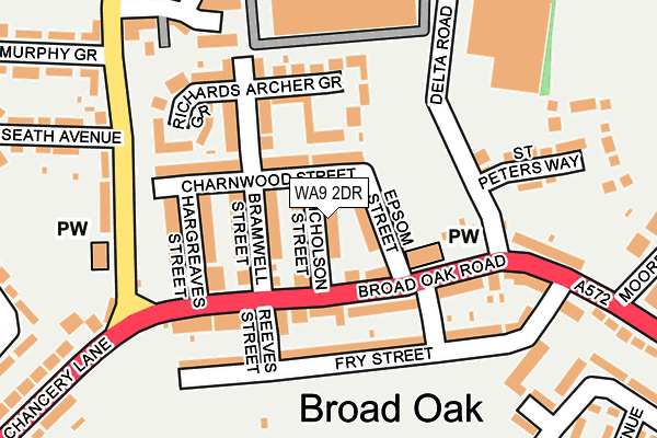 WA9 2DR map - OS OpenMap – Local (Ordnance Survey) WA9 2DR map - OS OpenMap – Local (Ordnance Survey)