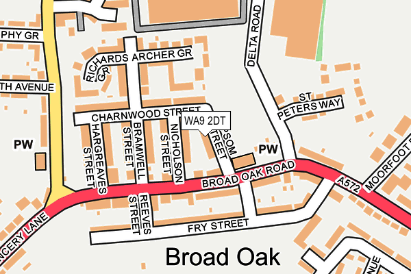 WA9 2DT map - OS OpenMap – Local (Ordnance Survey) WA9 2DT map - OS OpenMap – Local (Ordnance Survey)
