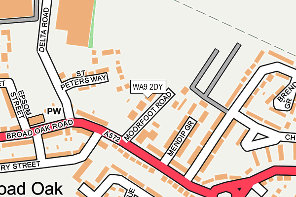 WA9 2DY map - OS OpenMap – Local (Ordnance Survey) WA9 2DY map - OS OpenMap – Local (Ordnance Survey)