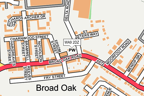 WA9 2DZ map - OS OpenMap – Local (Ordnance Survey) WA9 2DZ map - OS OpenMap – Local (Ordnance Survey)