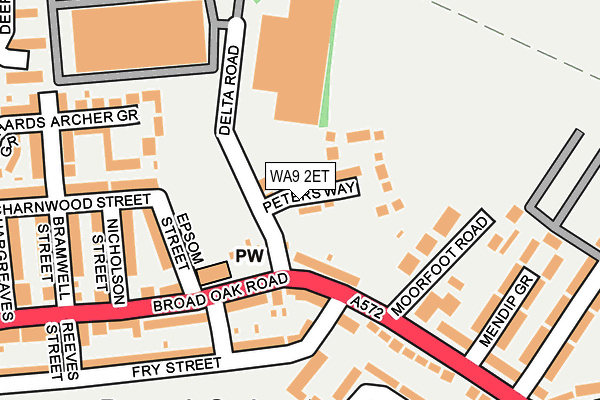 WA9 2ET map - OS OpenMap – Local (Ordnance Survey) WA9 2ET map - OS OpenMap – Local (Ordnance Survey)