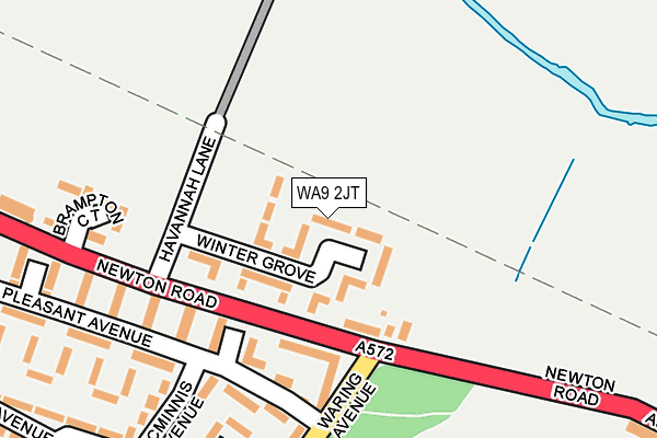 WA9 2JT map - OS OpenMap – Local (Ordnance Survey) WA9 2JT map - OS OpenMap – Local (Ordnance Survey)