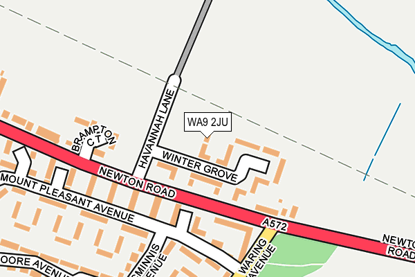 WA9 2JU map - OS OpenMap – Local (Ordnance Survey) WA9 2JU map - OS OpenMap – Local (Ordnance Survey)
