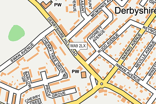 WA9 2LX map - OS OpenMap – Local (Ordnance Survey) WA9 2LX map - OS OpenMap – Local (Ordnance Survey)