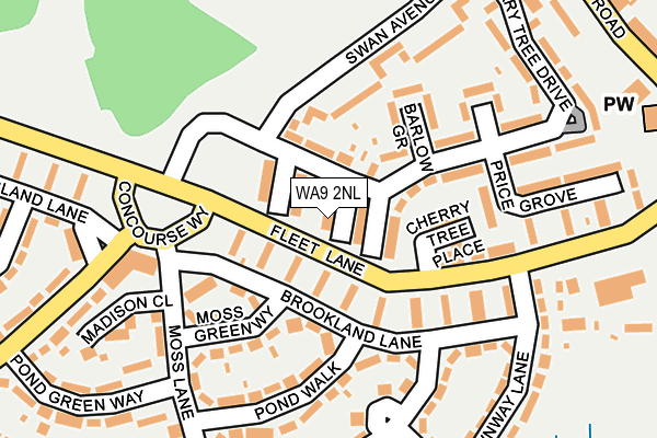 WA9 2NL map - OS OpenMap – Local (Ordnance Survey) WA9 2NL map - OS OpenMap – Local (Ordnance Survey)
