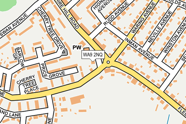 WA9 2NQ map - OS OpenMap – Local (Ordnance Survey) WA9 2NQ map - OS OpenMap – Local (Ordnance Survey)