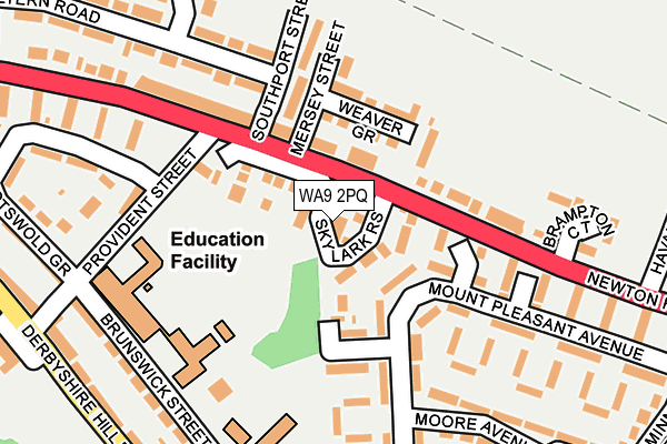 WA9 2PQ map - OS OpenMap – Local (Ordnance Survey) WA9 2PQ map - OS OpenMap – Local (Ordnance Survey)
