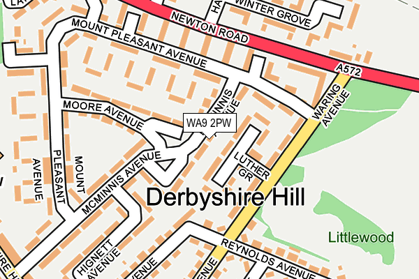 WA9 2PW map - OS OpenMap – Local (Ordnance Survey) WA9 2PW map - OS OpenMap – Local (Ordnance Survey)