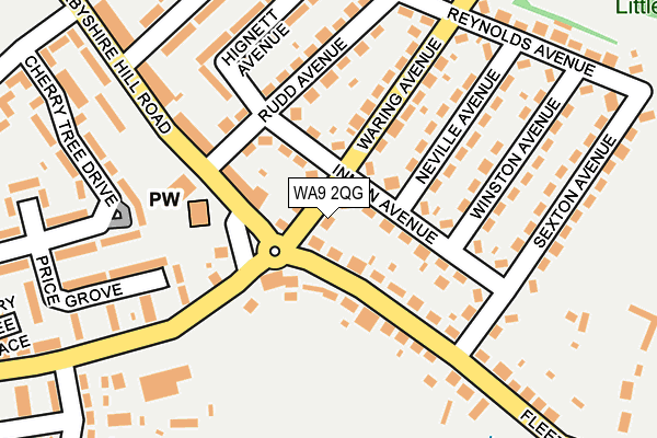 WA9 2QG map - OS OpenMap – Local (Ordnance Survey) WA9 2QG map - OS OpenMap – Local (Ordnance Survey)