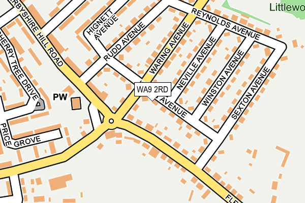 WA9 2RD map - OS OpenMap – Local (Ordnance Survey) WA9 2RD map - OS OpenMap – Local (Ordnance Survey)