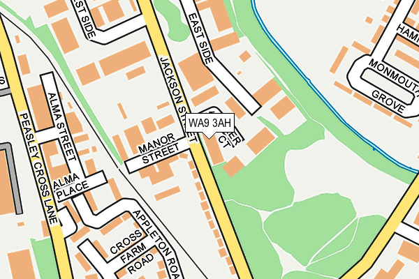 WA9 3AH map - OS OpenMap – Local (Ordnance Survey) WA9 3AH map - OS OpenMap – Local (Ordnance Survey)
