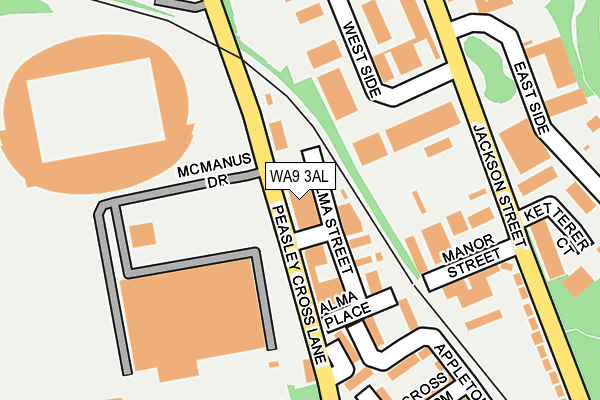 WA9 3AL map - OS OpenMap – Local (Ordnance Survey) WA9 3AL map - OS OpenMap – Local (Ordnance Survey)