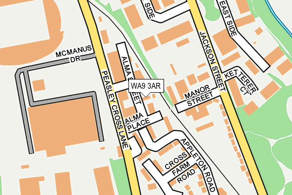 WA9 3AR map - OS OpenMap – Local (Ordnance Survey) WA9 3AR map - OS OpenMap – Local (Ordnance Survey)