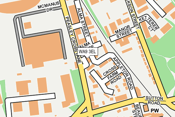WA9 3EL map - OS OpenMap – Local (Ordnance Survey) WA9 3EL map - OS OpenMap – Local (Ordnance Survey)