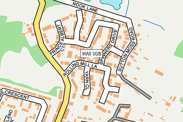 WA9 3GB map - OS OpenMap – Local (Ordnance Survey) WA9 3GB map - OS OpenMap – Local (Ordnance Survey)