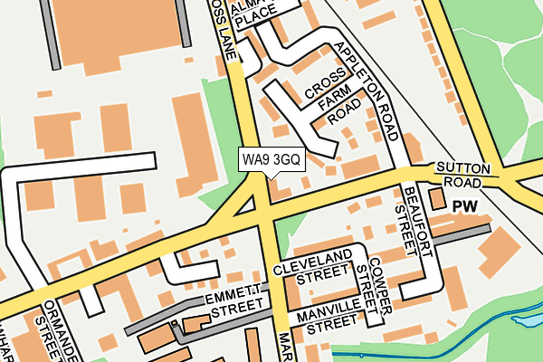 WA9 3GQ map - OS OpenMap – Local (Ordnance Survey) WA9 3GQ map - OS OpenMap – Local (Ordnance Survey)