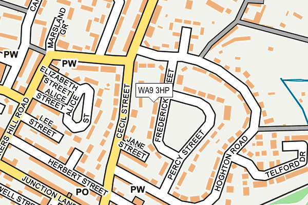 WA9 3HP map - OS OpenMap – Local (Ordnance Survey) WA9 3HP map - OS OpenMap – Local (Ordnance Survey)
