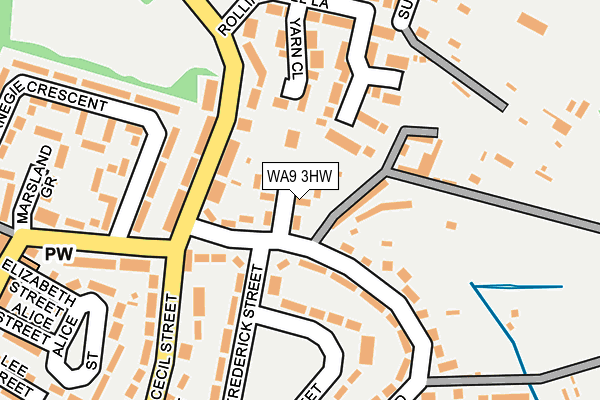 WA9 3HW map - OS OpenMap – Local (Ordnance Survey) WA9 3HW map - OS OpenMap – Local (Ordnance Survey)