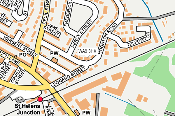 WA9 3HX map - OS OpenMap – Local (Ordnance Survey) WA9 3HX map - OS OpenMap – Local (Ordnance Survey)