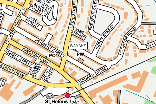 WA9 3HZ map - OS OpenMap – Local (Ordnance Survey) WA9 3HZ map - OS OpenMap – Local (Ordnance Survey)