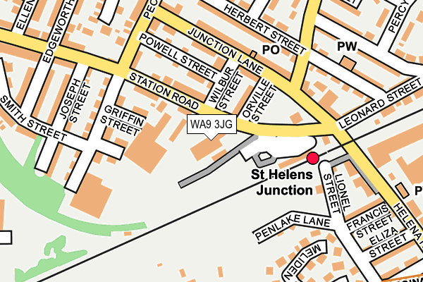 WA9 3JG map - OS OpenMap – Local (Ordnance Survey) WA9 3JG map - OS OpenMap – Local (Ordnance Survey)