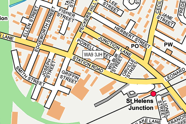 WA9 3JH map - OS OpenMap – Local (Ordnance Survey) WA9 3JH map - OS OpenMap – Local (Ordnance Survey)