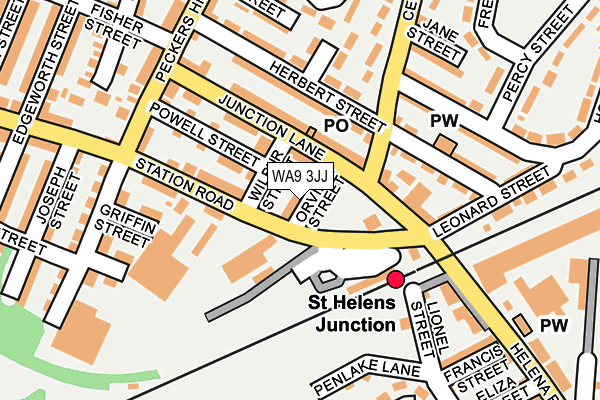 WA9 3JJ map - OS OpenMap – Local (Ordnance Survey) WA9 3JJ map - OS OpenMap – Local (Ordnance Survey)