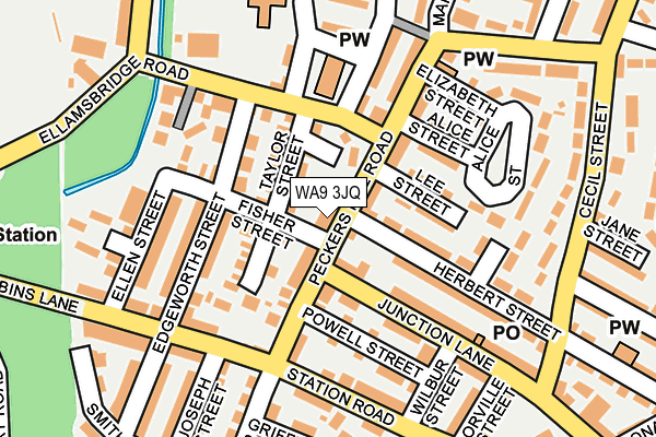 WA9 3JQ map - OS OpenMap – Local (Ordnance Survey) WA9 3JQ map - OS OpenMap – Local (Ordnance Survey)