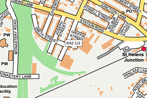 WA9 3JX map - OS OpenMap – Local (Ordnance Survey) WA9 3JX map - OS OpenMap – Local (Ordnance Survey)
