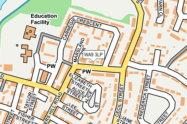 WA9 3LP map - OS OpenMap – Local (Ordnance Survey) WA9 3LP map - OS OpenMap – Local (Ordnance Survey)