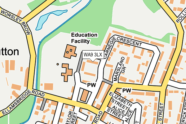 WA9 3LX map - OS OpenMap – Local (Ordnance Survey) WA9 3LX map - OS OpenMap – Local (Ordnance Survey)