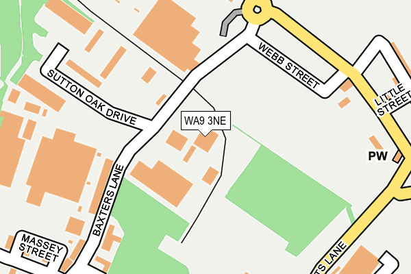 WA9 3NE map - OS OpenMap – Local (Ordnance Survey) WA9 3NE map - OS OpenMap – Local (Ordnance Survey)