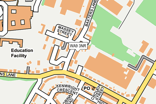 WA9 3NR map - OS OpenMap – Local (Ordnance Survey) WA9 3NR map - OS OpenMap – Local (Ordnance Survey)