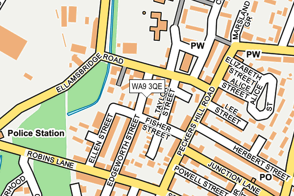 WA9 3QE map - OS OpenMap – Local (Ordnance Survey) WA9 3QE map - OS OpenMap – Local (Ordnance Survey)