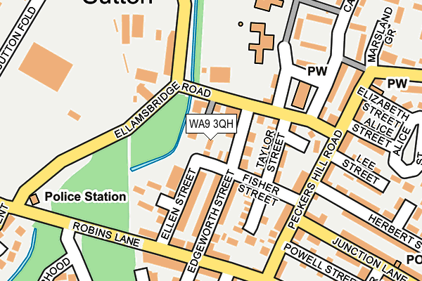 WA9 3QH map - OS OpenMap – Local (Ordnance Survey) WA9 3QH map - OS OpenMap – Local (Ordnance Survey)