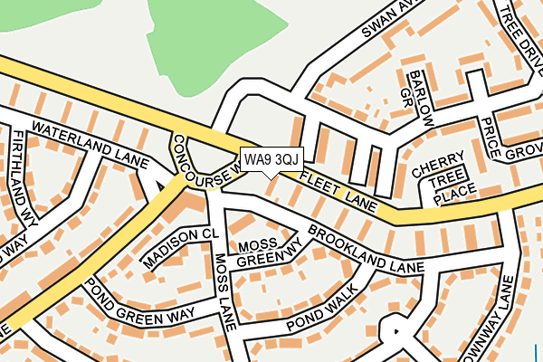 WA9 3QJ map - OS OpenMap – Local (Ordnance Survey) WA9 3QJ map - OS OpenMap – Local (Ordnance Survey)