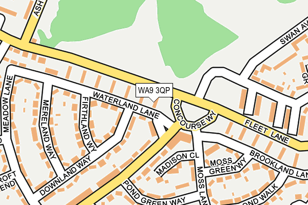 WA9 3QP map - OS OpenMap – Local (Ordnance Survey) WA9 3QP map - OS OpenMap – Local (Ordnance Survey)