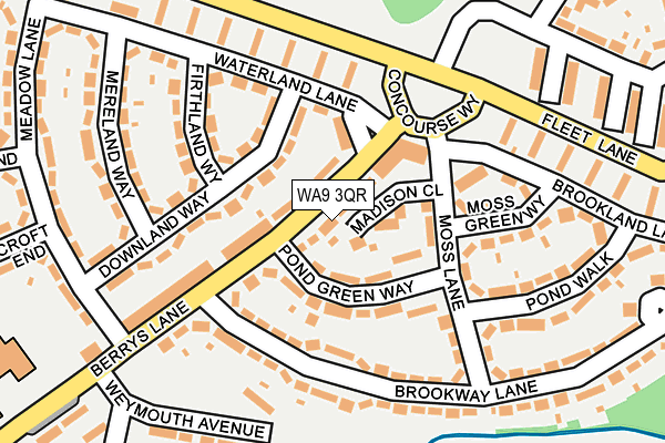 WA9 3QR map - OS OpenMap – Local (Ordnance Survey) WA9 3QR map - OS OpenMap – Local (Ordnance Survey)