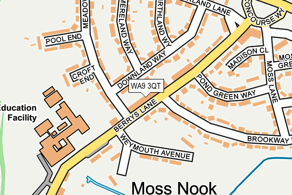 WA9 3QT map - OS OpenMap – Local (Ordnance Survey) WA9 3QT map - OS OpenMap – Local (Ordnance Survey)