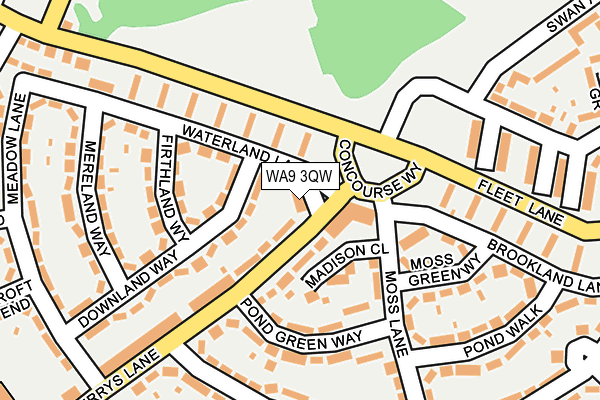 WA9 3QW map - OS OpenMap – Local (Ordnance Survey) WA9 3QW map - OS OpenMap – Local (Ordnance Survey)