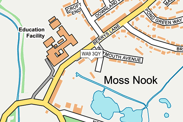 WA9 3QY map - OS OpenMap – Local (Ordnance Survey) WA9 3QY map - OS OpenMap – Local (Ordnance Survey)