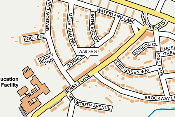 WA9 3RG map - OS OpenMap – Local (Ordnance Survey) WA9 3RG map - OS OpenMap – Local (Ordnance Survey)