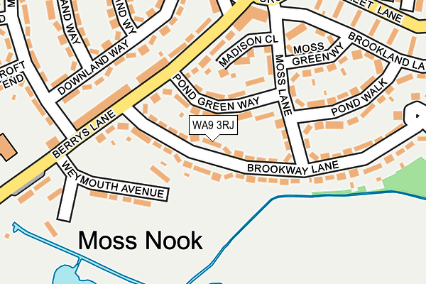 WA9 3RJ map - OS OpenMap – Local (Ordnance Survey)