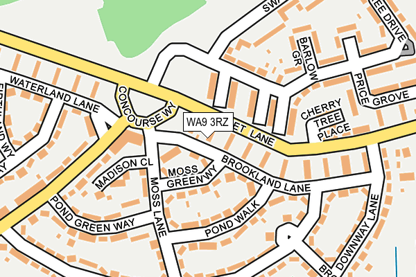 WA9 3RZ map - OS OpenMap – Local (Ordnance Survey) WA9 3RZ map - OS OpenMap – Local (Ordnance Survey)