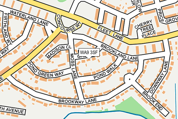 WA9 3SF map - OS OpenMap – Local (Ordnance Survey) WA9 3SF map - OS OpenMap – Local (Ordnance Survey)