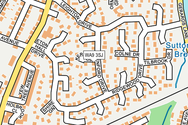 WA9 3SJ map - OS OpenMap – Local (Ordnance Survey) WA9 3SJ map - OS OpenMap – Local (Ordnance Survey)