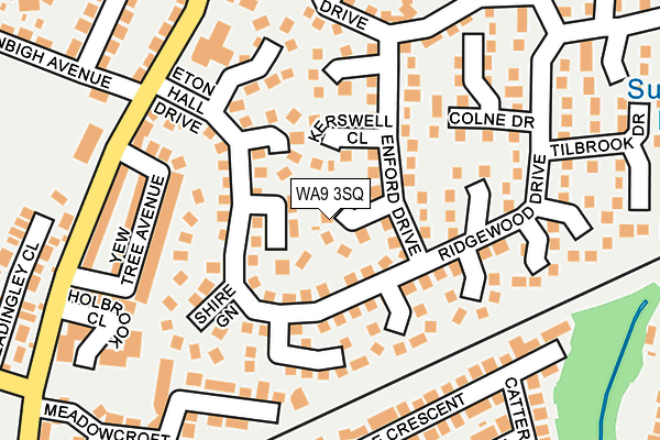 WA9 3SQ map - OS OpenMap – Local (Ordnance Survey) WA9 3SQ map - OS OpenMap – Local (Ordnance Survey)
