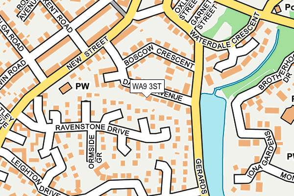 WA9 3ST map - OS OpenMap – Local (Ordnance Survey) WA9 3ST map - OS OpenMap – Local (Ordnance Survey)